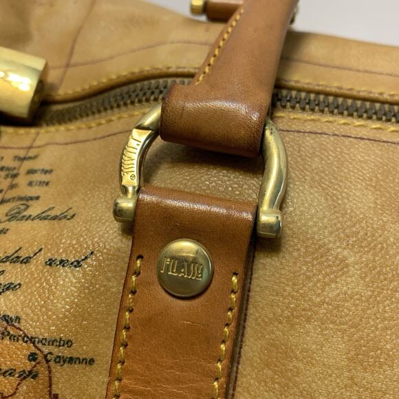 Vintage Alviero Martini 1A Classe Geo Weekender Travel Duffle Bag World Map 20" - Picture 4 of 16